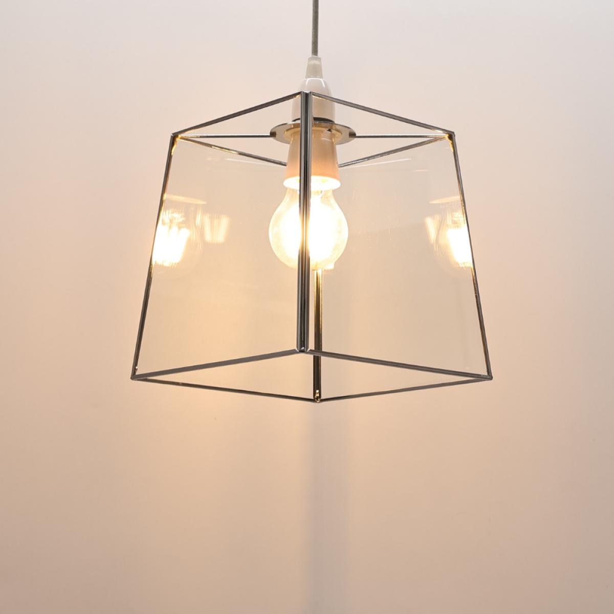 Sable Chrome Glass Easy-Fit Pendant – image 1