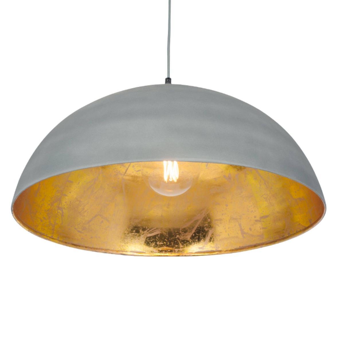 Anders 1 Light Matt Grey and Gold Leaf Pendant Ceiling Light – image 3
