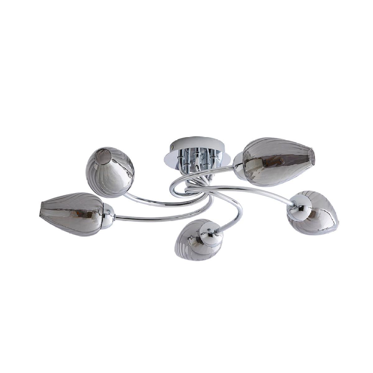 Lina 5-Light Chrome Flush Ceiling Light – image 2