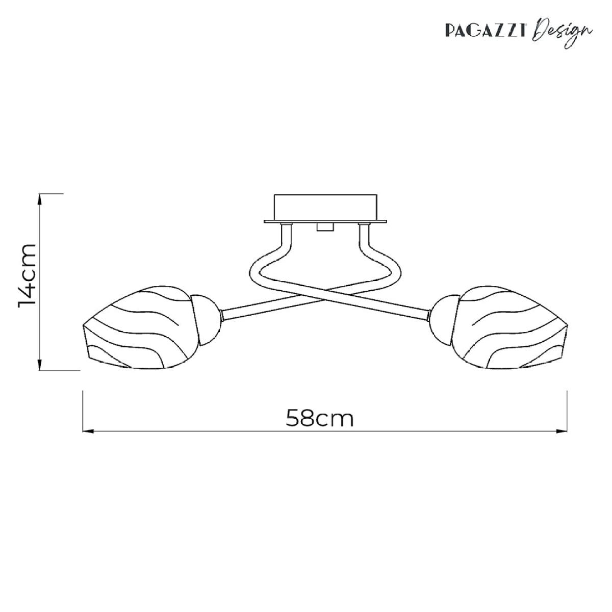 Lina 5-Light Chrome Flush Ceiling Light – image 5