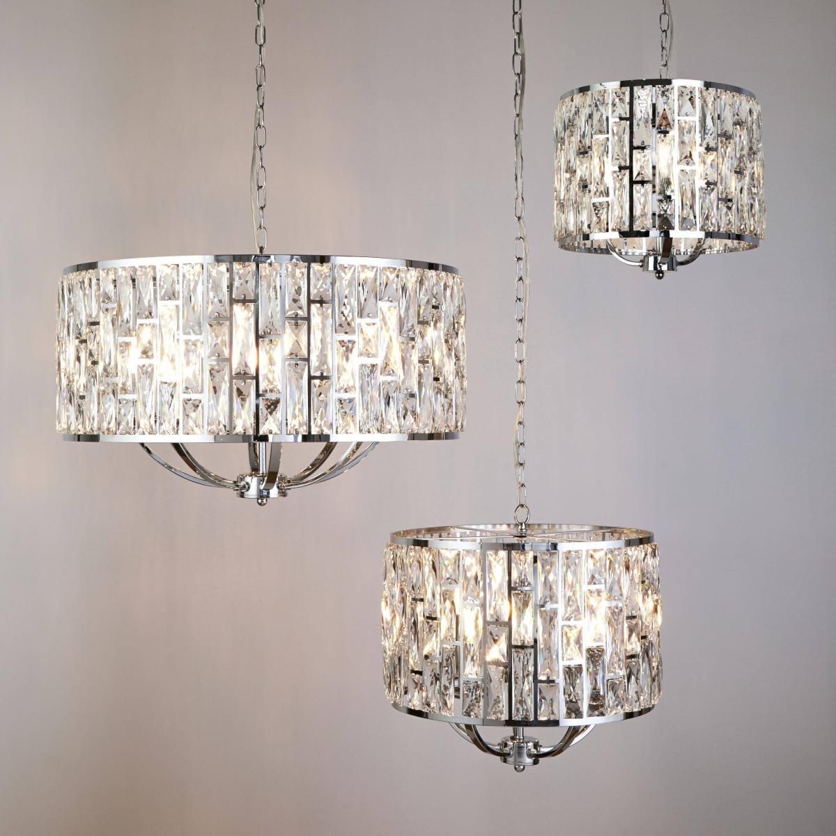 Bijou 8 Light Chrome Pendant with Crystal Glass – image 3