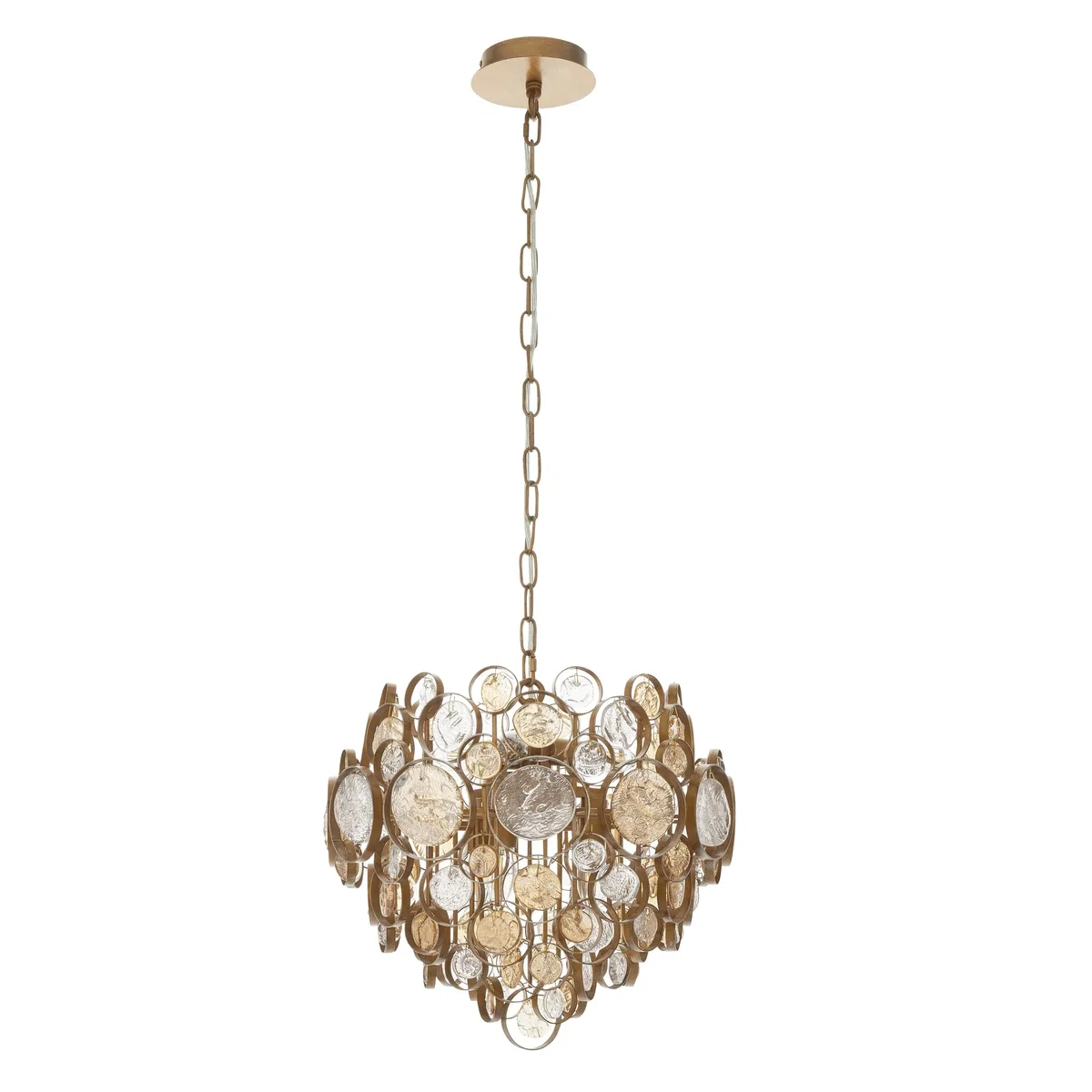 6 Light Pendant Amber & Gold – image 7
