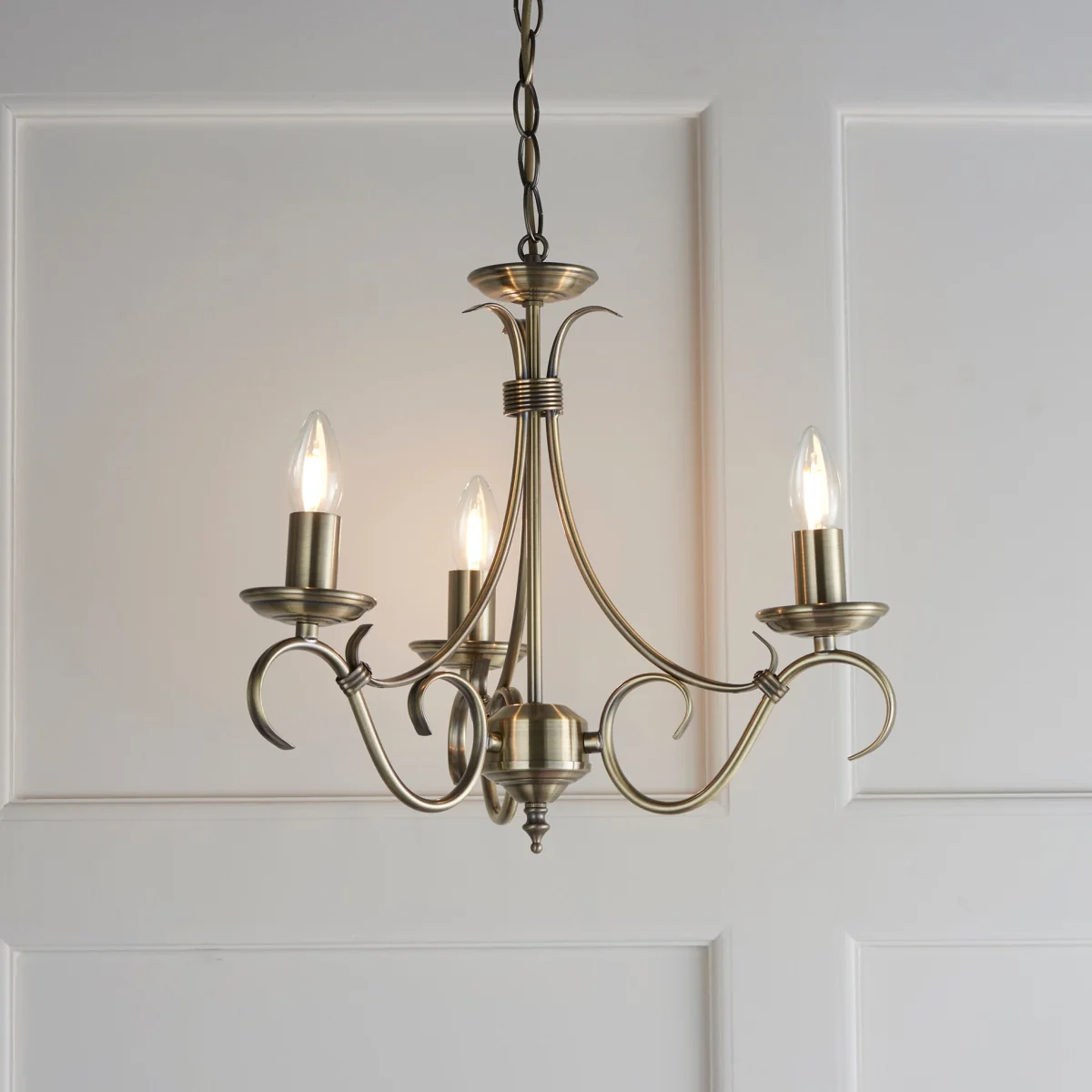 Bernice 3 Light Pendant Antique Brass – image 3