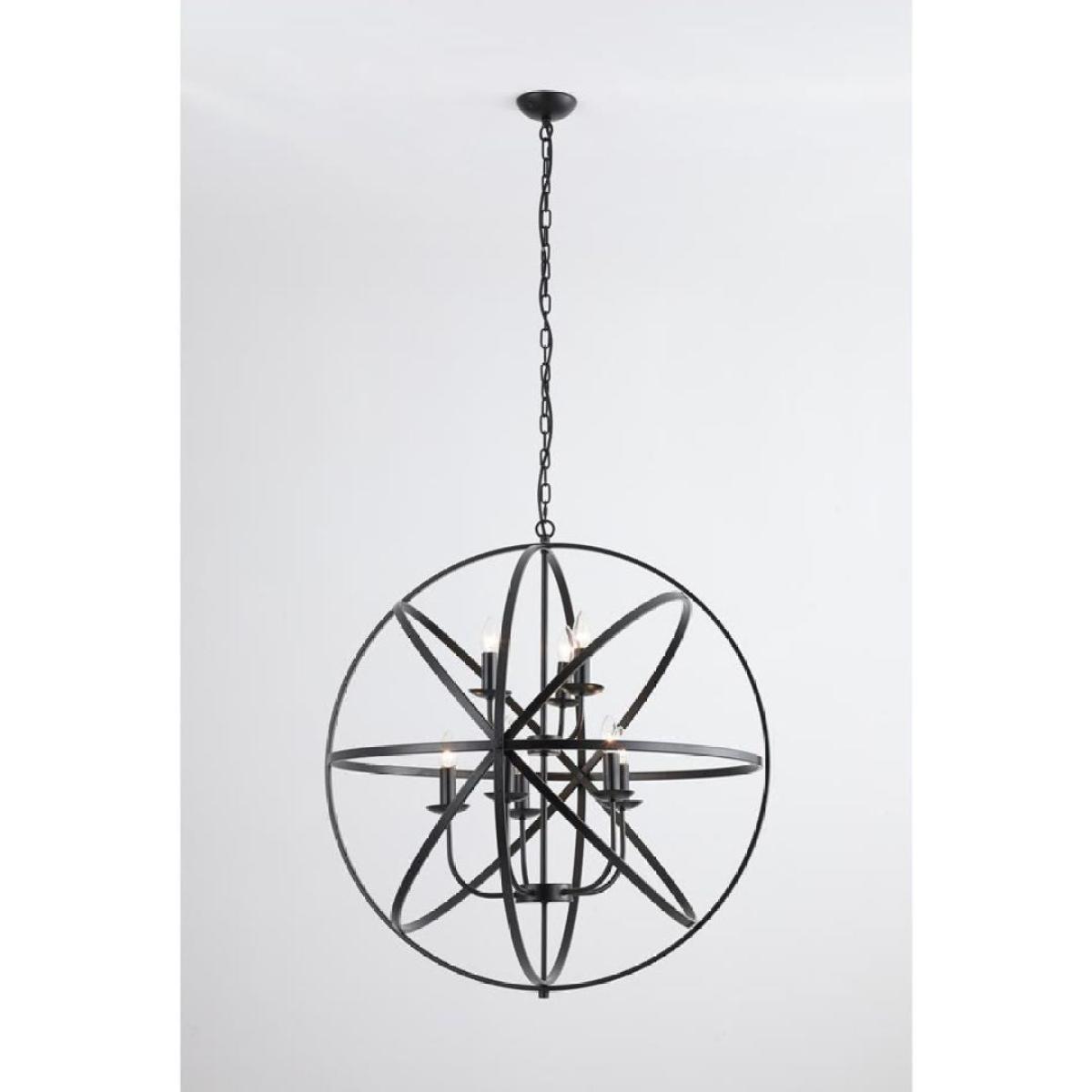 Orbit 8 Light Matte Black Pendant Ceiling Light – image 3