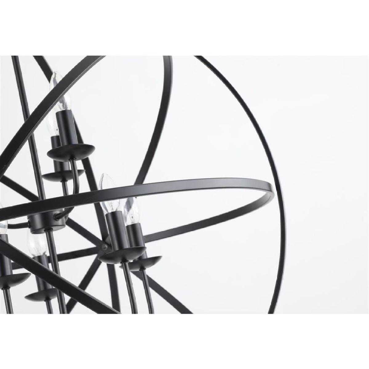 Orbit 8 Light Matte Black Pendant Ceiling Light – image 4