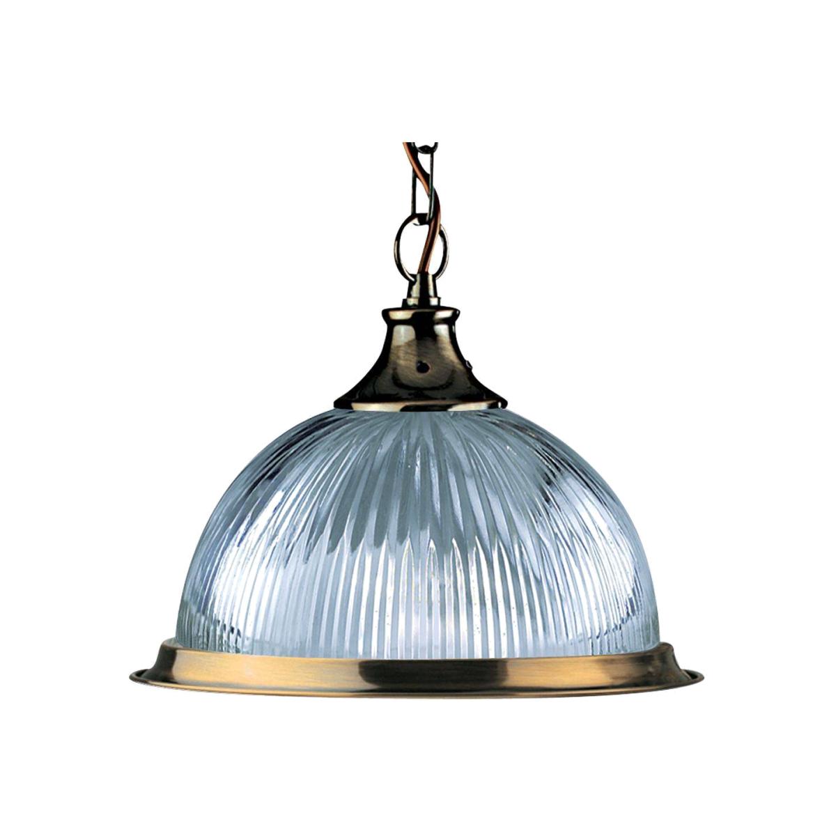 Searchlight American Diner Ceiling Light Antique Brass