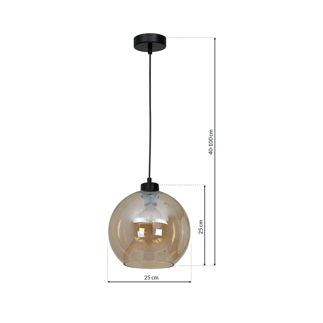 Sofia Amber Glass Pendant – image 9