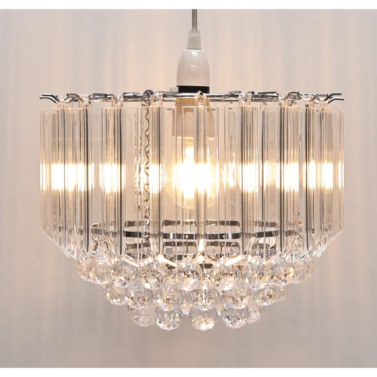 Demi Clear And Chrome Easy-Fit Pendant – image 2