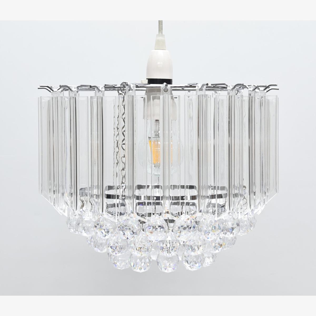 Demi Clear And Chrome Easy-Fit Pendant – image 1