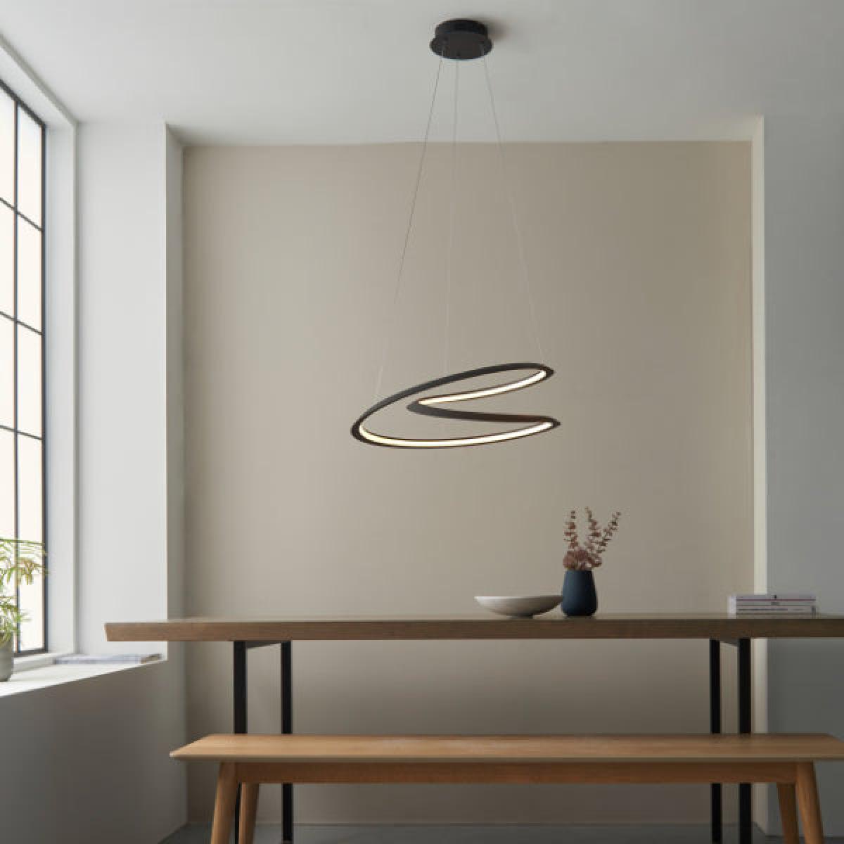 Staten Matt Black LED Ceiling Pendant – image 3