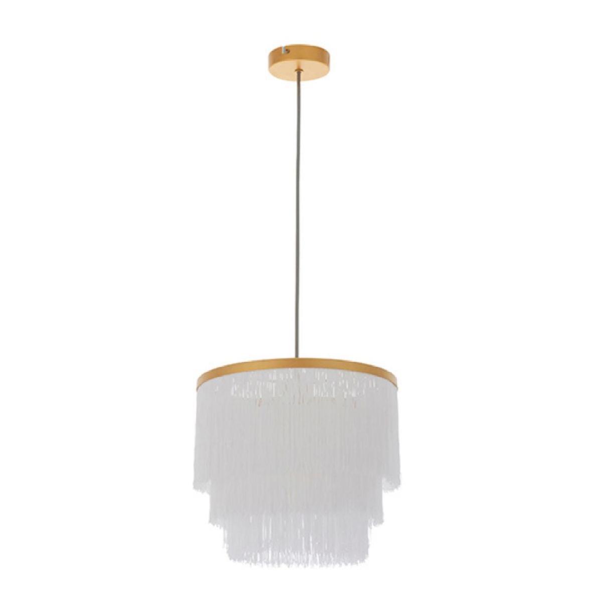 Itziar 1 Light Gold and White Pendant Ceiling Light – image 5