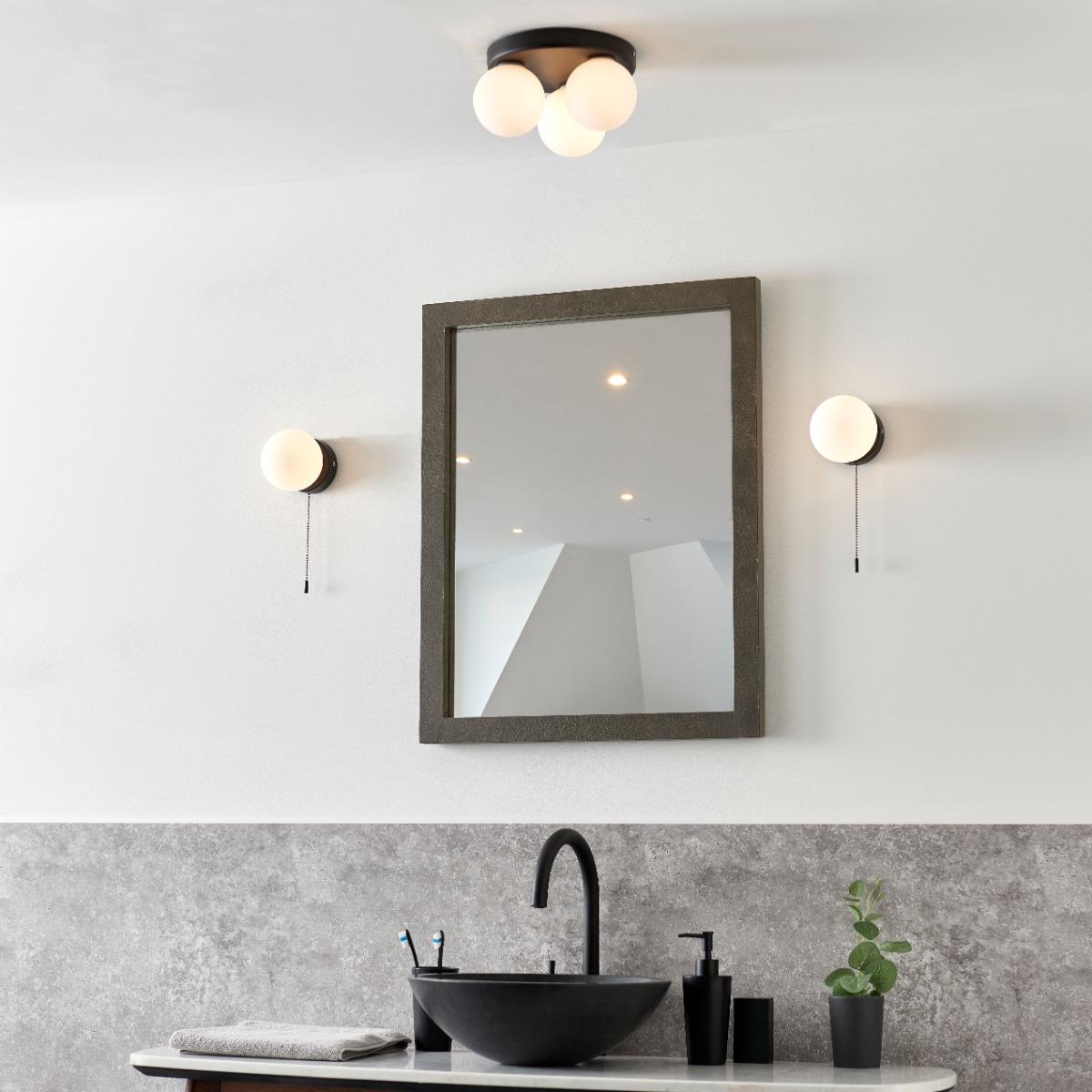 Toronto 3 Light Matt Black Flush IP44 Ceiling Light – image 5