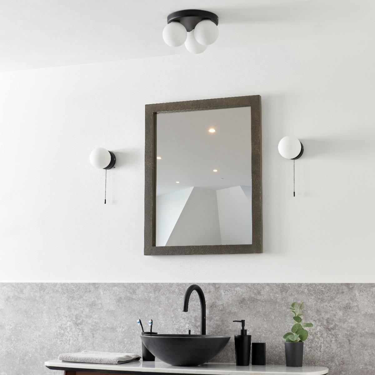 Toronto 3 Light Matt Black Flush IP44 Ceiling Light – image 6