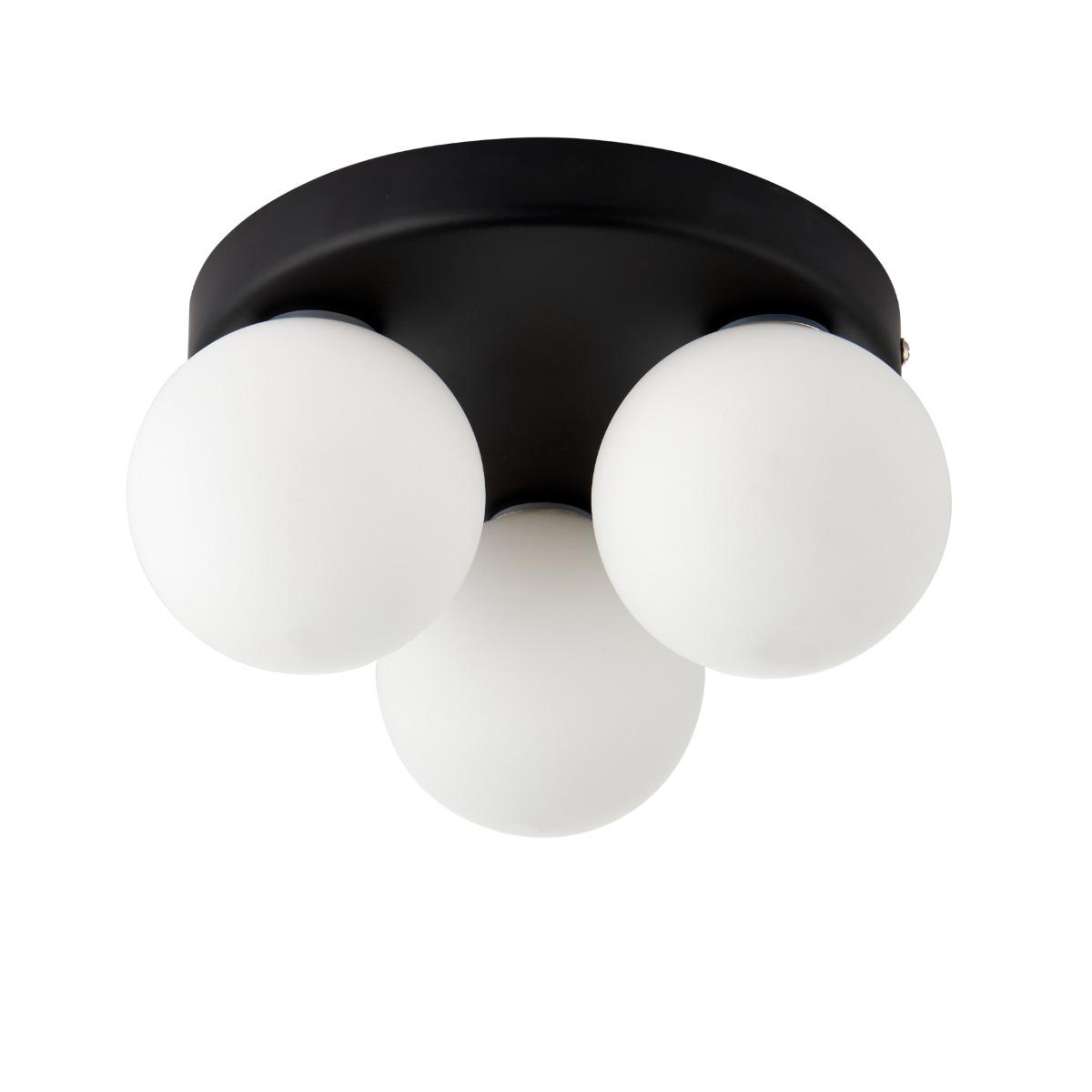Toronto 3 Light Matt Black Flush IP44 Ceiling Light – image 9