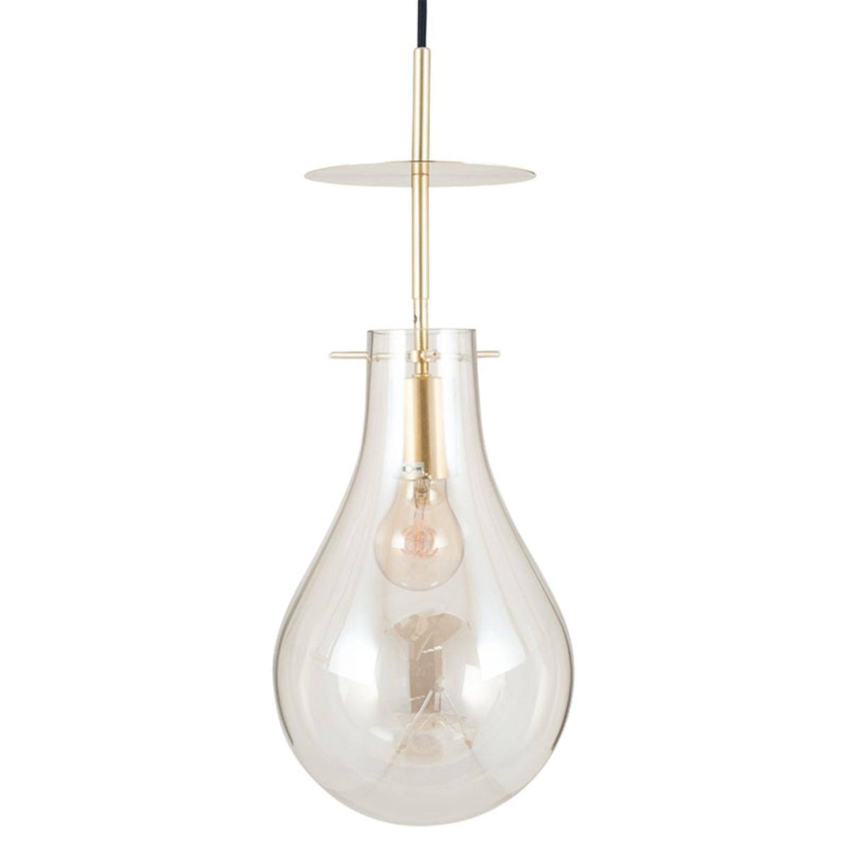 Luce Small Champagne and Gold Teardrop Pendant Ceiling Light – image 2