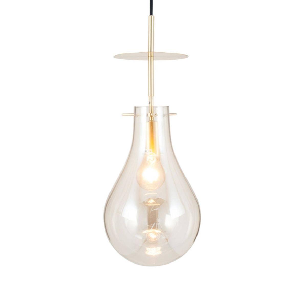 Luce Small Champagne and Gold Teardrop Pendant Ceiling Light – image 3