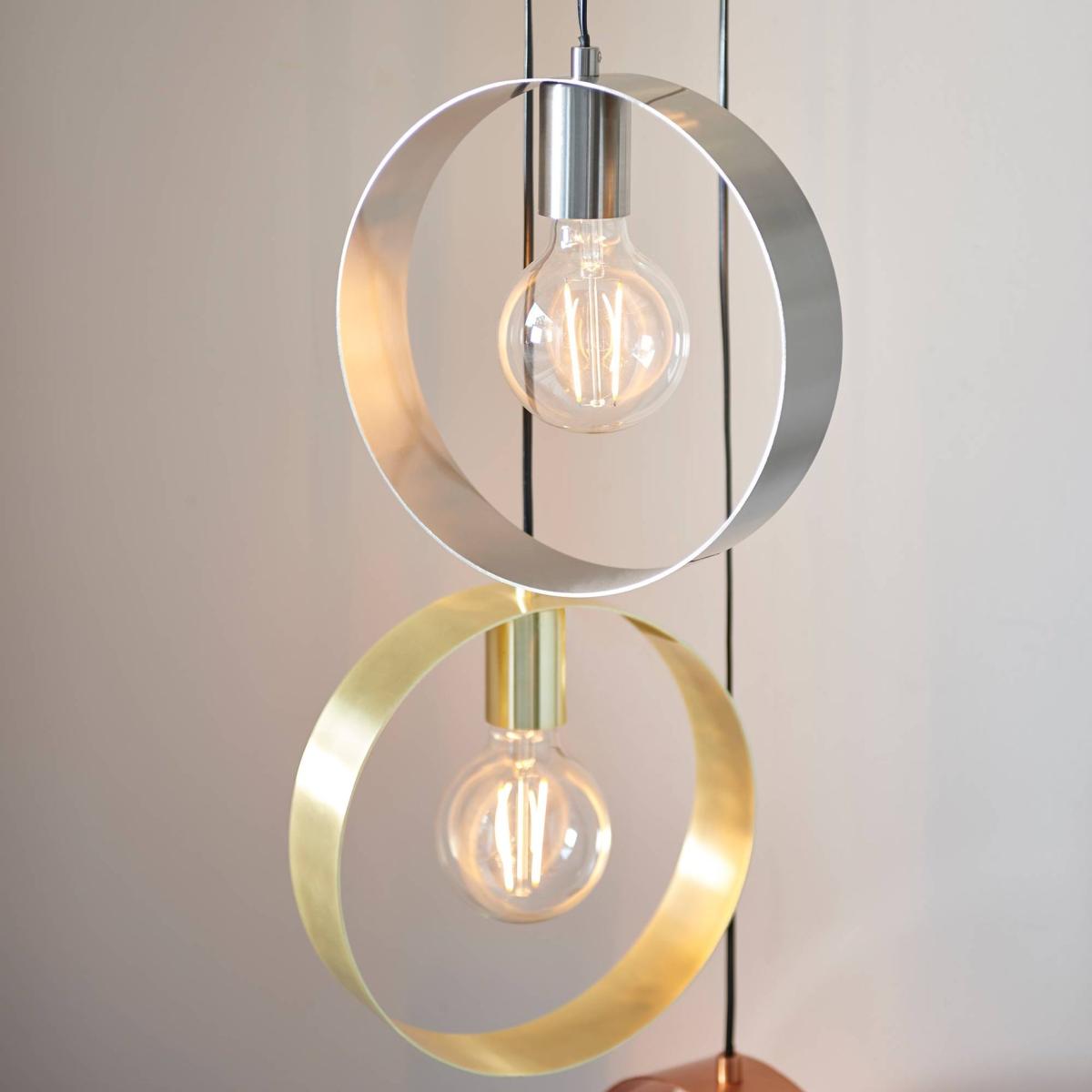 Hoop 5 Light Ceiling Light in Satin Gold Brushed Nickle – image 4