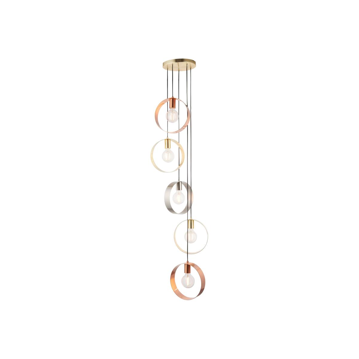 Hoop 5 Light Ceiling Light in Satin Gold Brushed Nickle – image 1