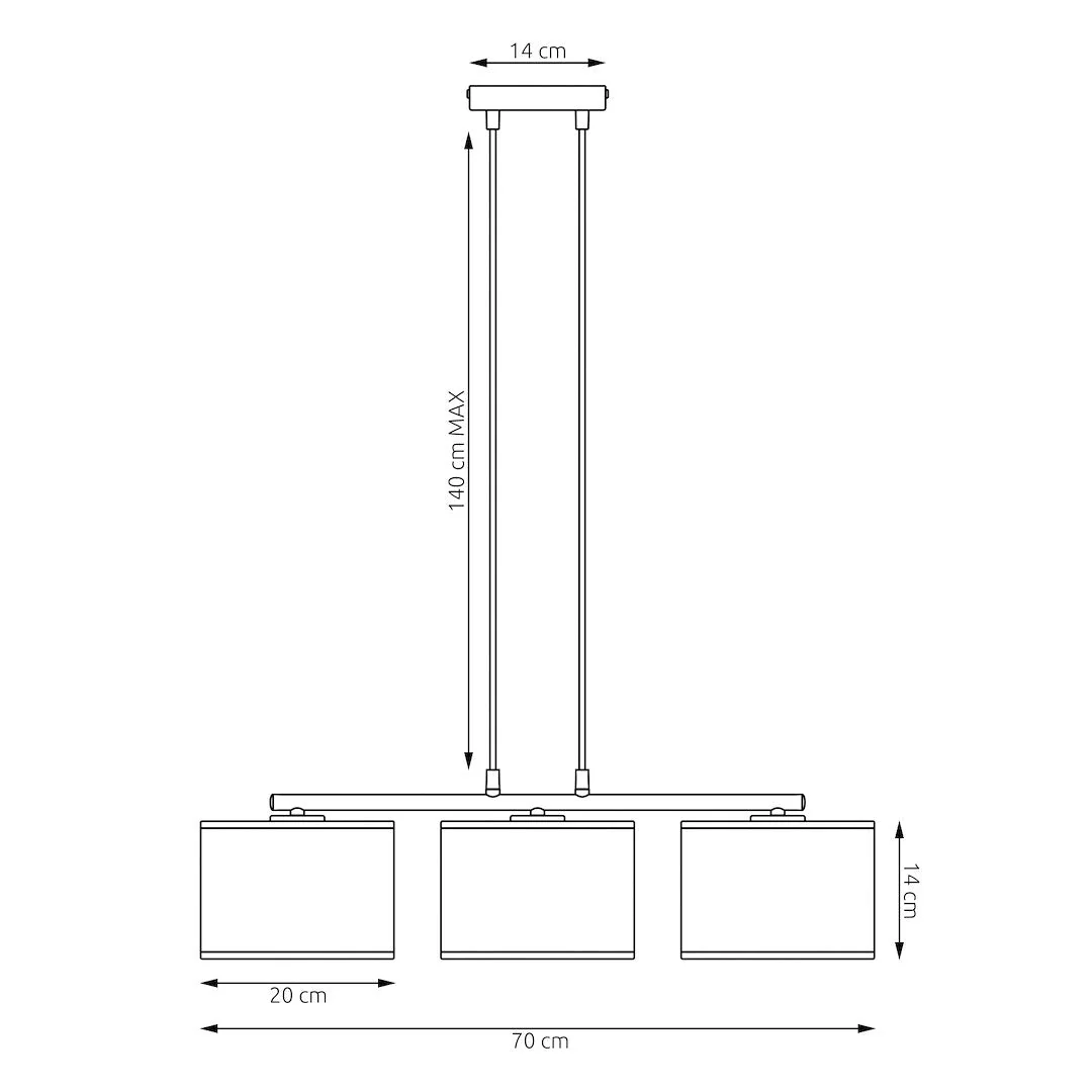 Karbon 3 Light Linear Pendant Black – image 8