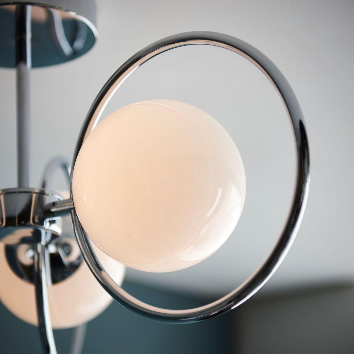 Orb 3 Light Polished Chrome & Opal Glass Ceiling Light – image 11