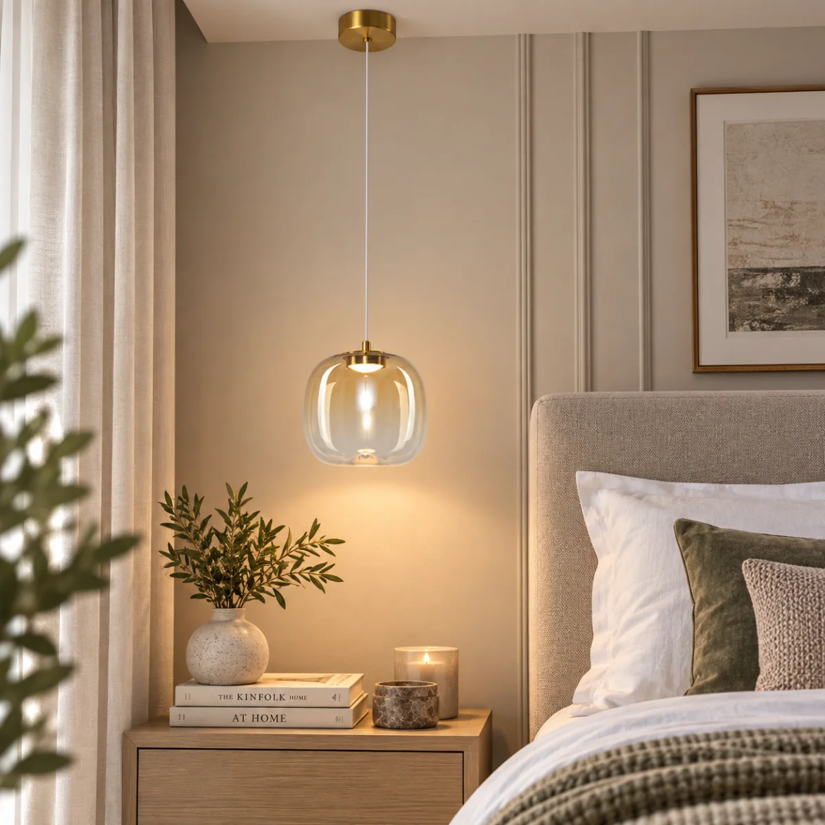 Vaso Gold Glass Pendant Light 15cm – image 2