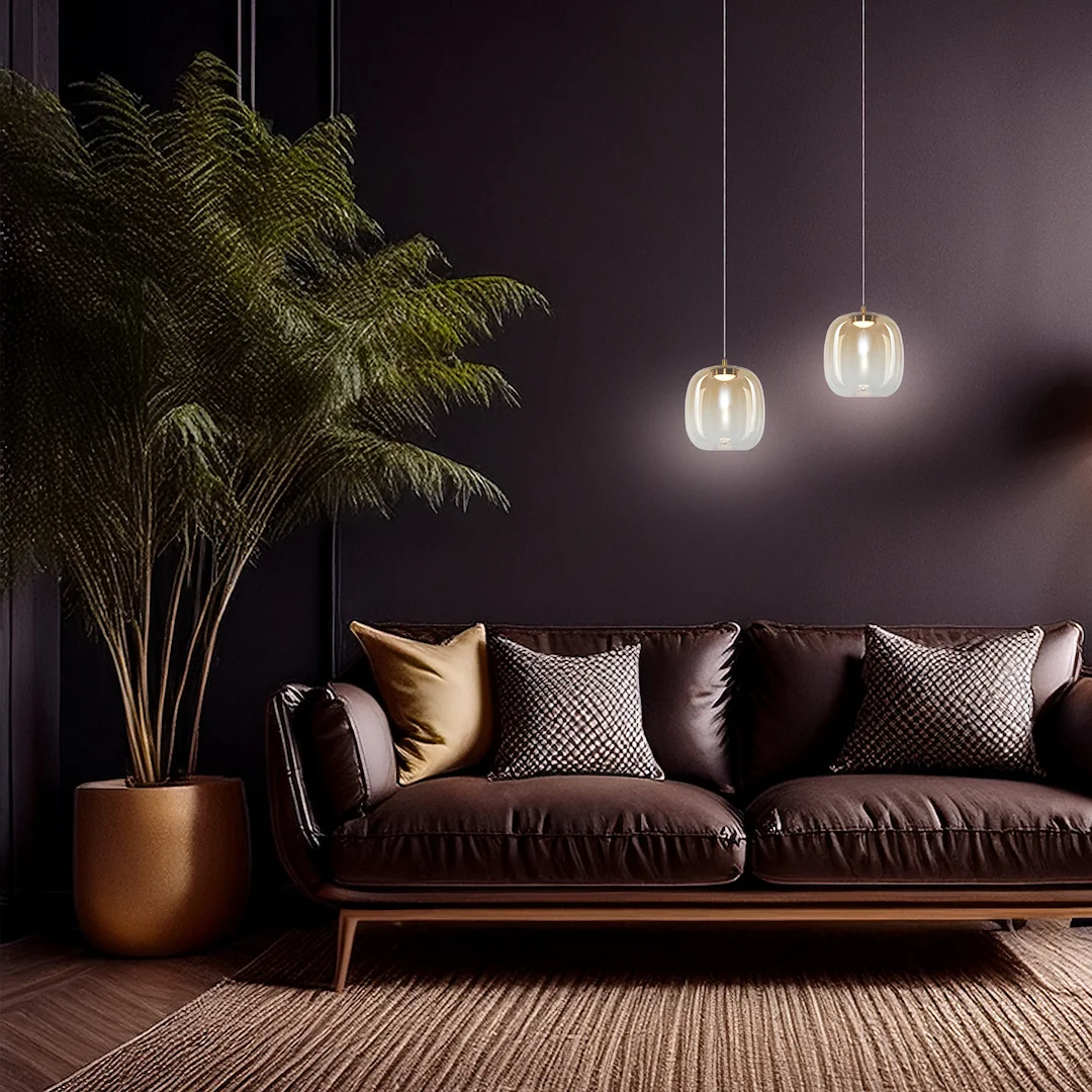 Vaso Gold Glass Pendant Light 15cm – image 4