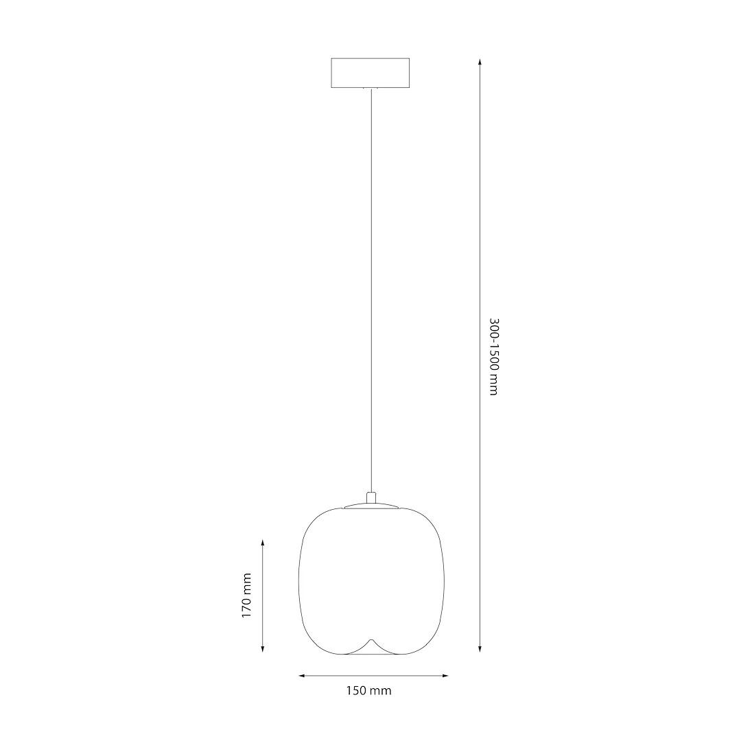 Vaso Gold Glass Pendant Light 15cm – image 6
