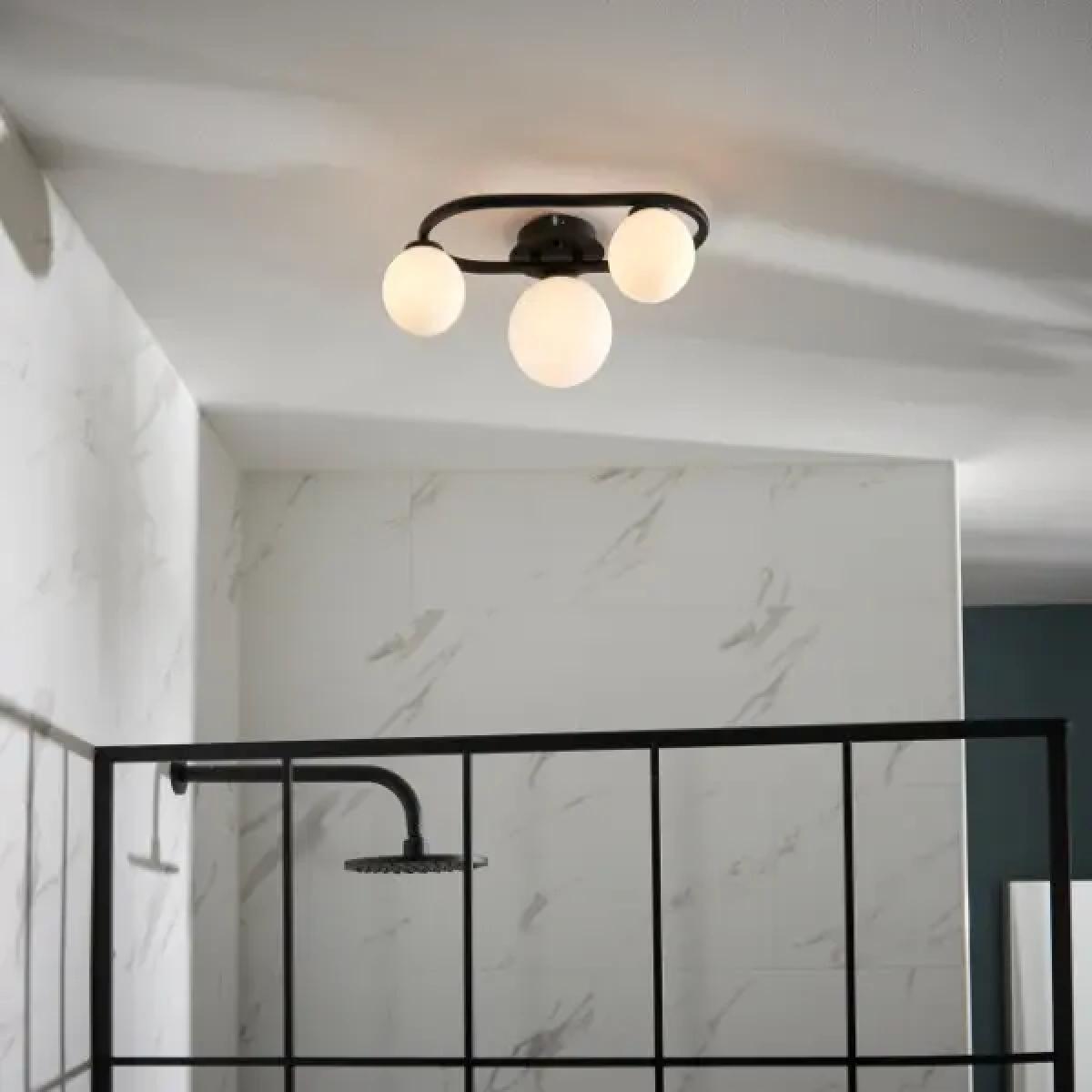 Pulsa Matt Black Ceiling Light IP44 – image 2