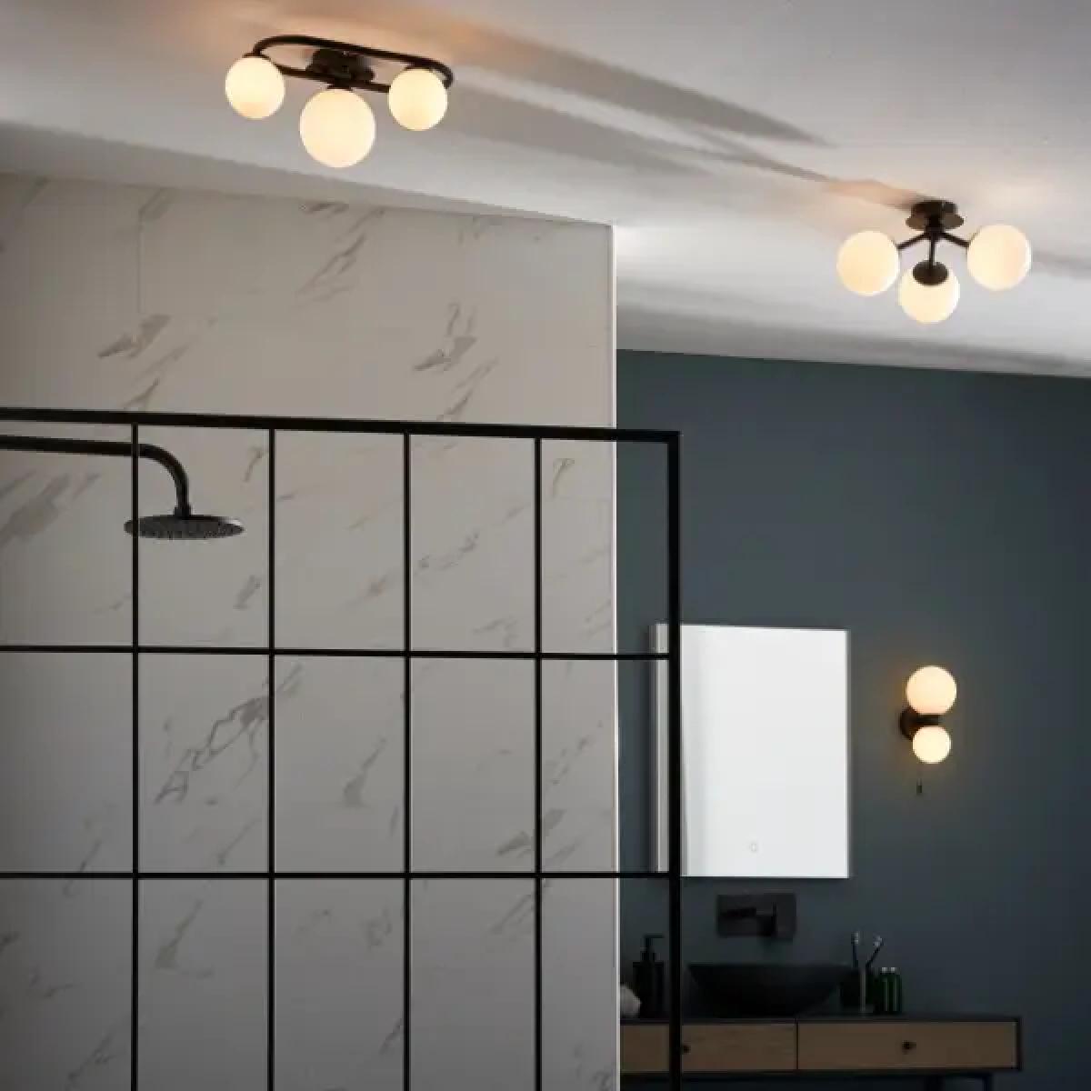 Pulsa Matt Black Ceiling Light IP44 – image 3