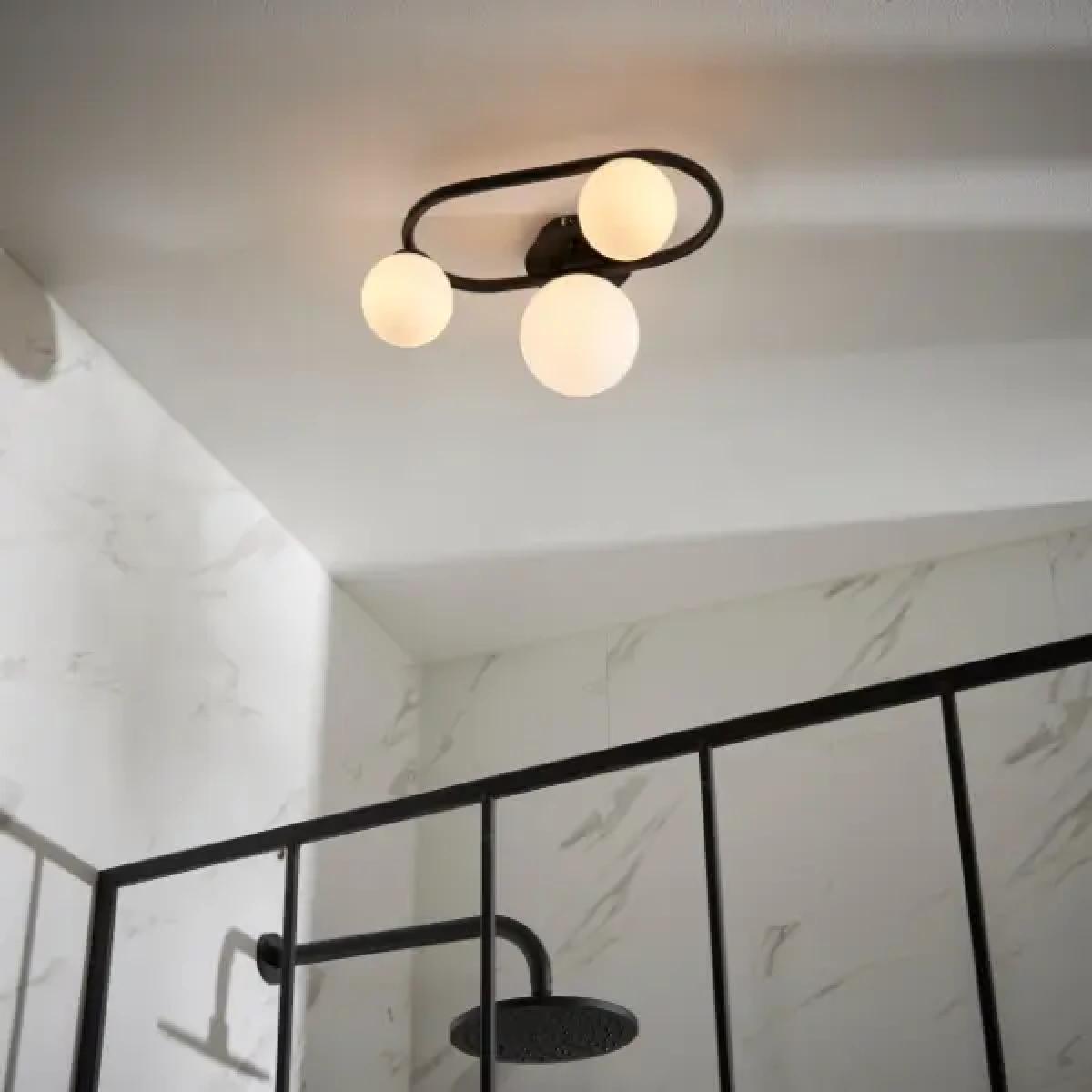 Pulsa Matt Black Ceiling Light IP44 – image 5