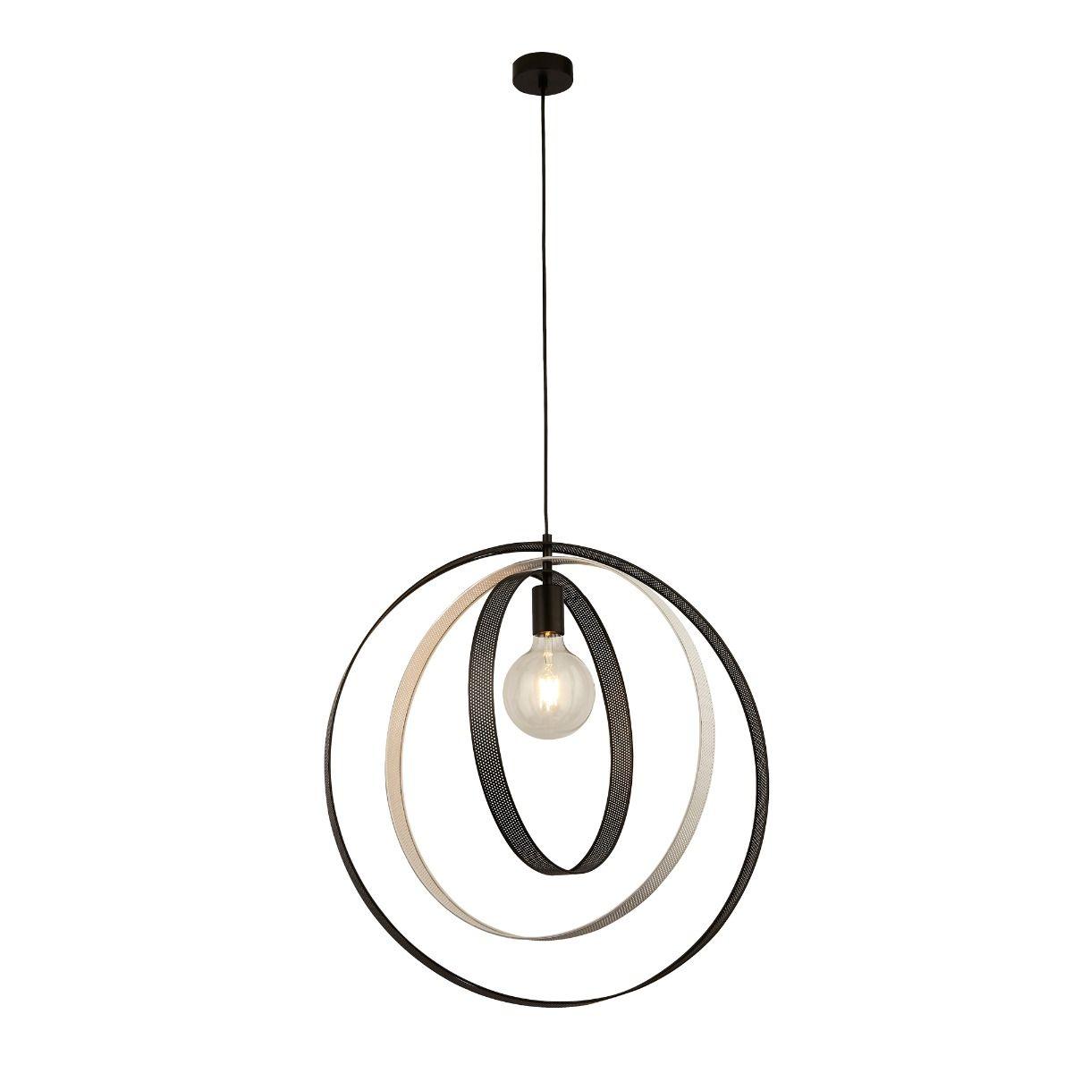 Nissa Black & Antique Brass Ring Ceiling Pendant – image 3