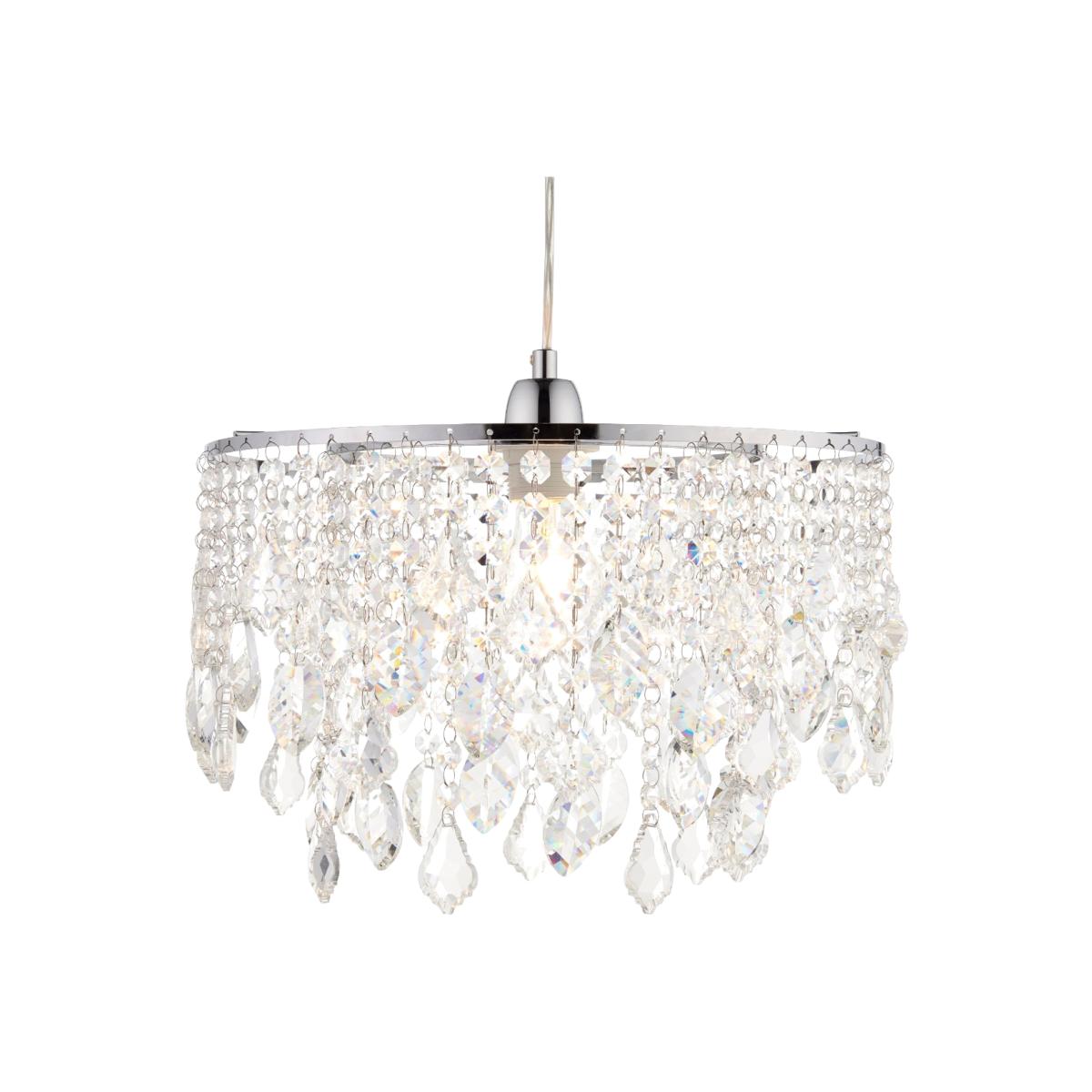 Louisa 1 Light Polished Chrome Pendant Ceiling Light