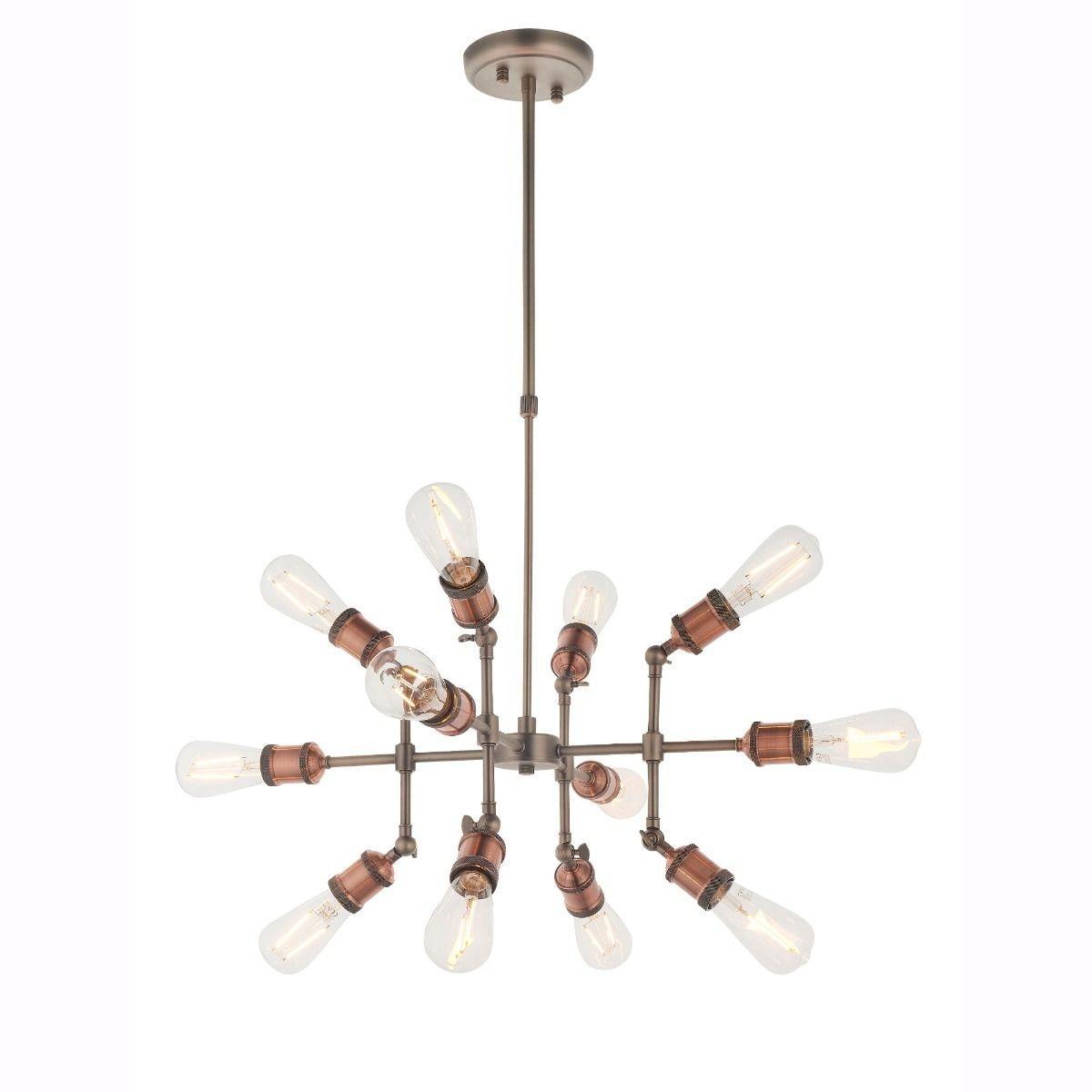 Hal 12 Light Adjustable Copper & Pewter Ceiling Light – image 2