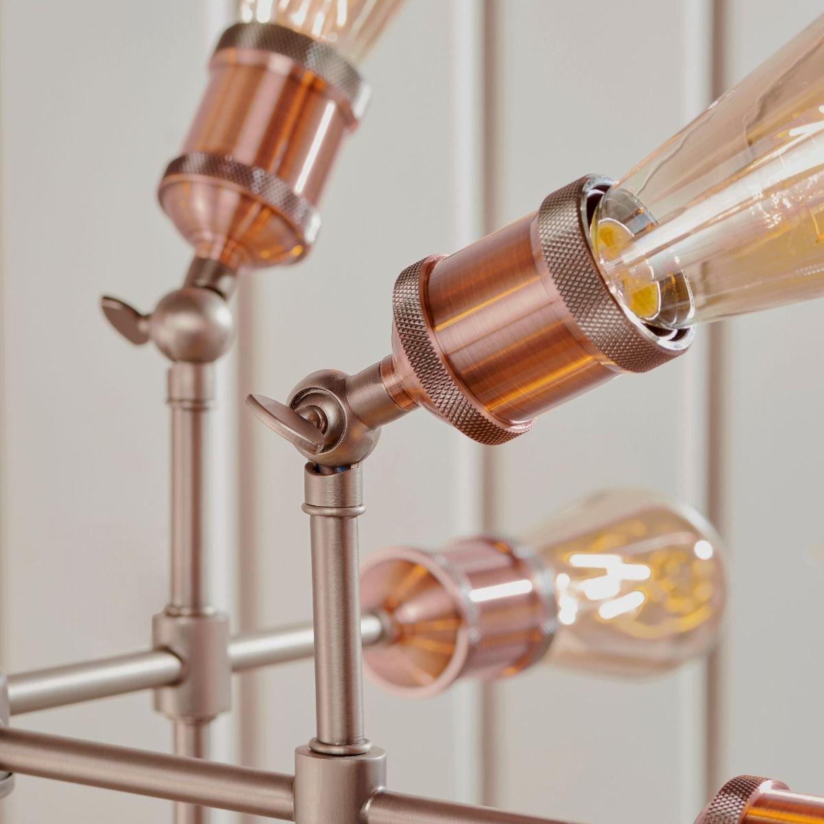 Hal 12 Light Adjustable Copper & Pewter Ceiling Light – image 4
