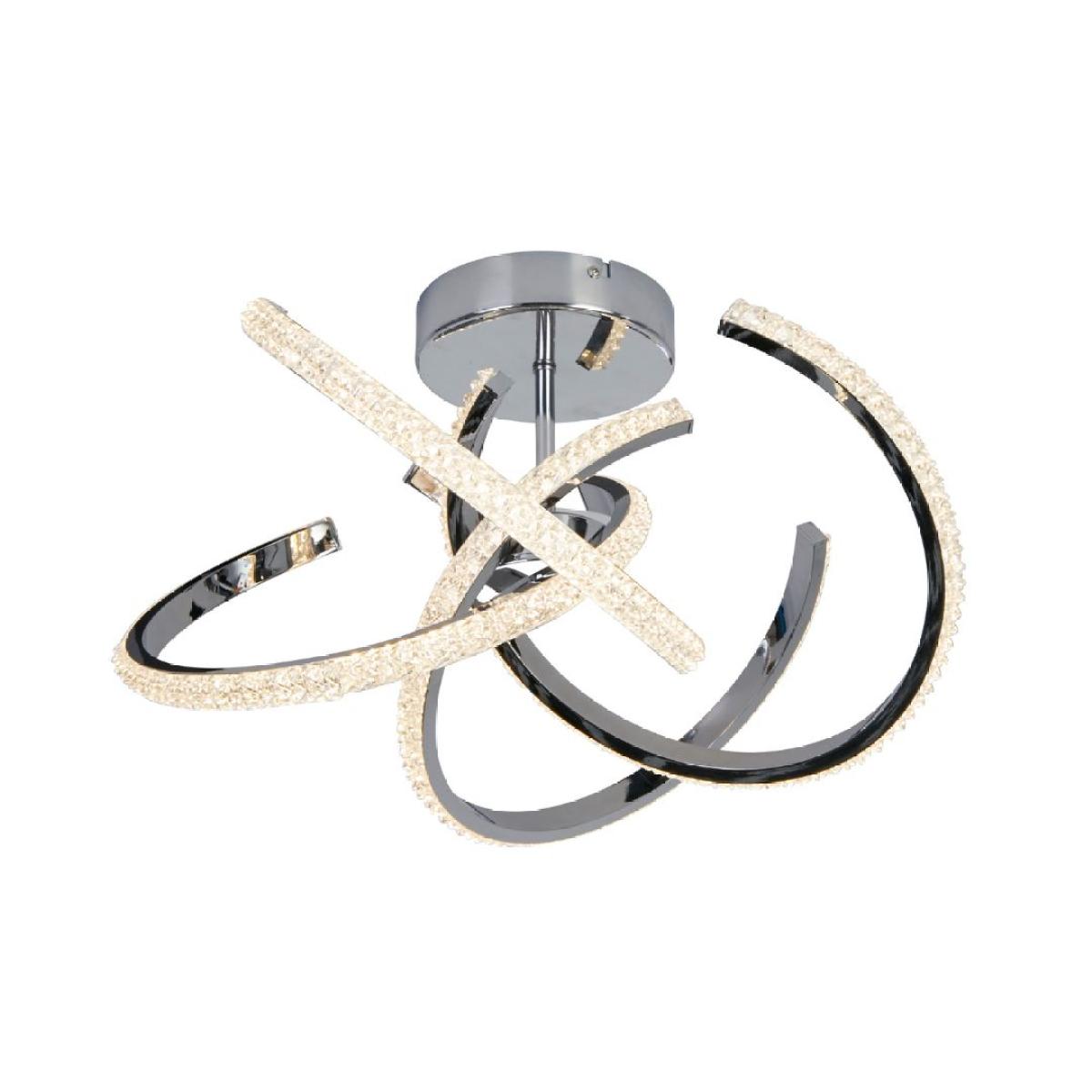 Wills Chrome & Crystal LED Semi-Flush Ceiling Light – image 4