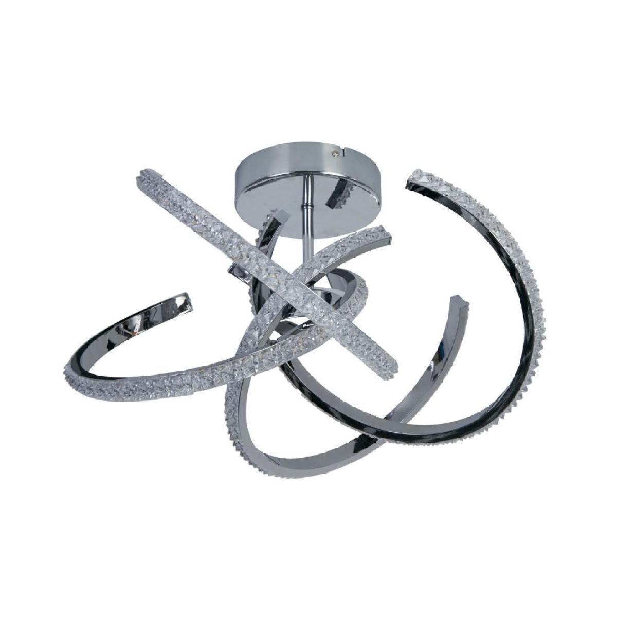 Wills Chrome & Crystal LED Semi-Flush Ceiling Light – image 5