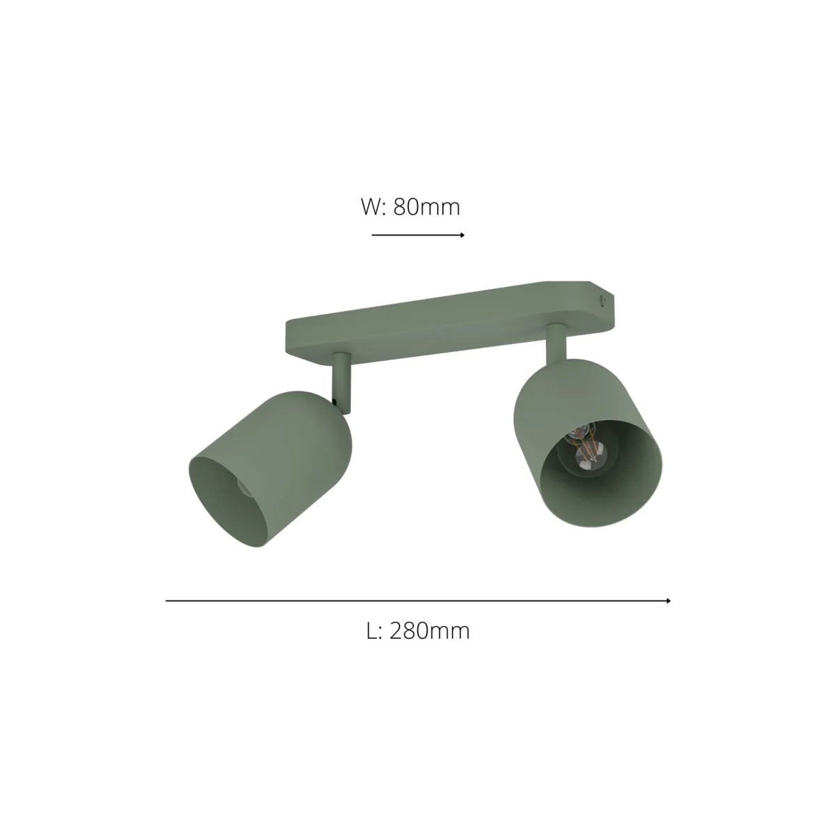 Tilston 2-Light Green Spotlight Bar – image 3