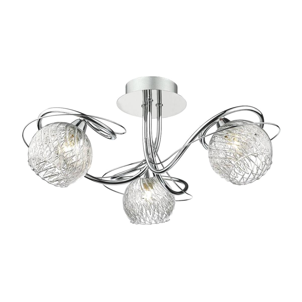 Rehan 3 Light Ceiling Light Polished Chrome – image 1