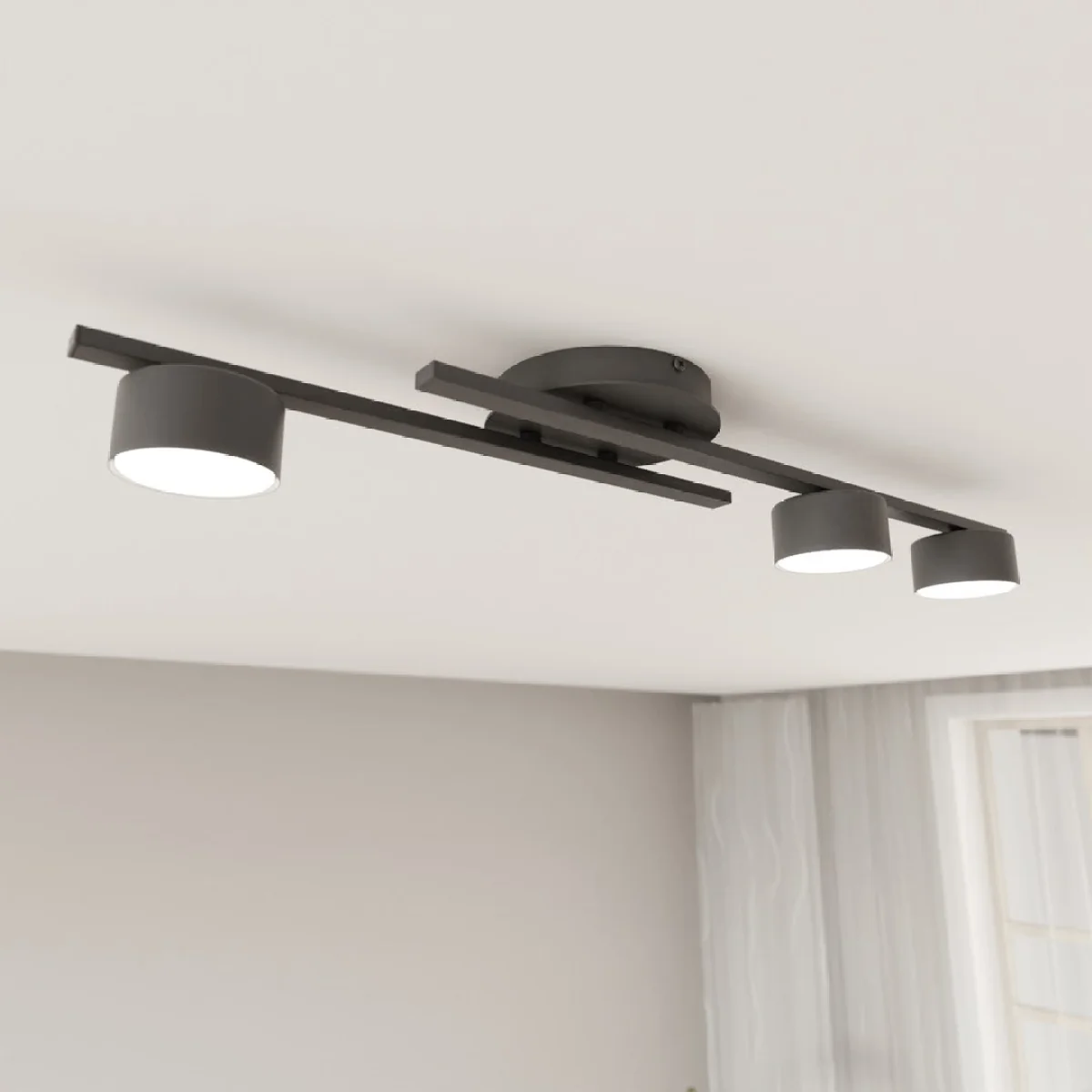 Fragment 3 Light Semi Flush Black – image 1