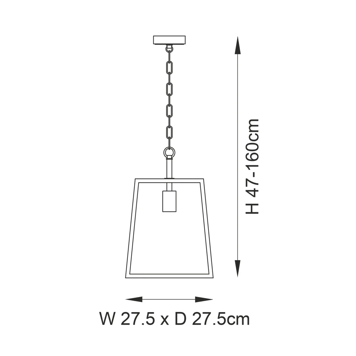 Hurst 1 Light Pendant Black – image 6