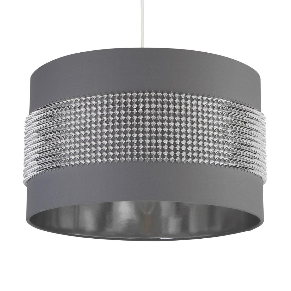 Lenny Grey And Silver Pendant Shade