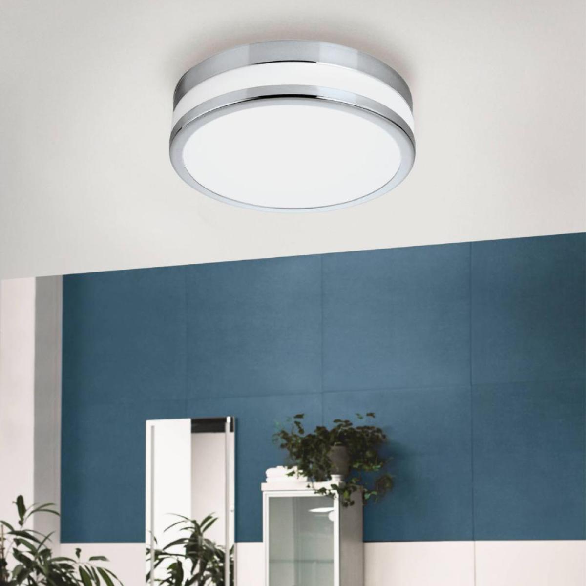 Palermo Chrome LED Bathroom Flush Ceiling Light – image 1
