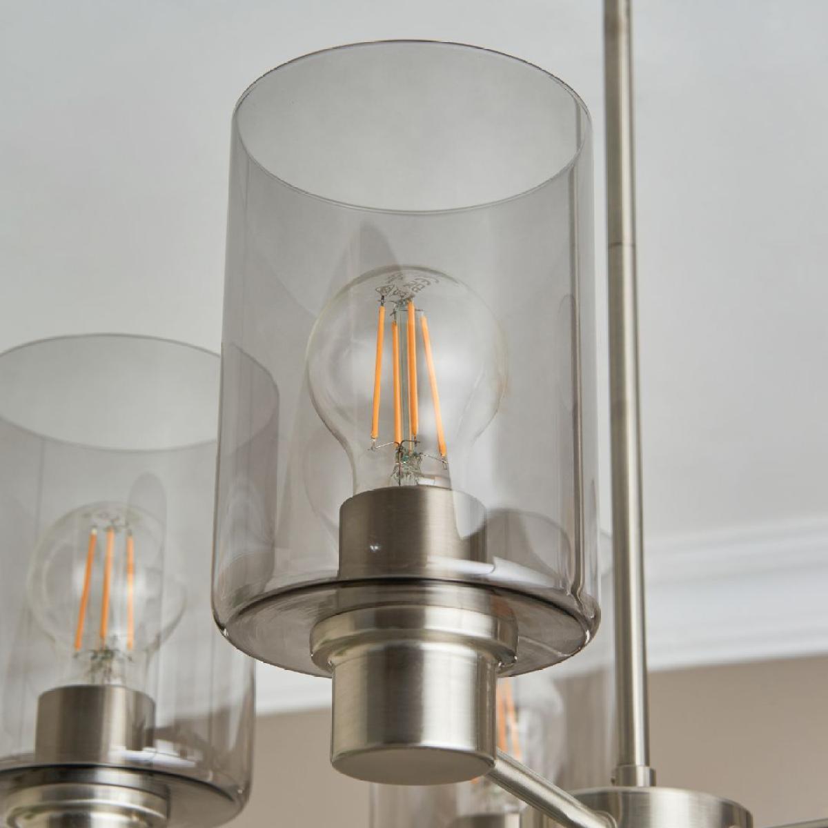 Kingsholm 5 Light Satin Nickel Semi Flush Ceiling Light – image 3