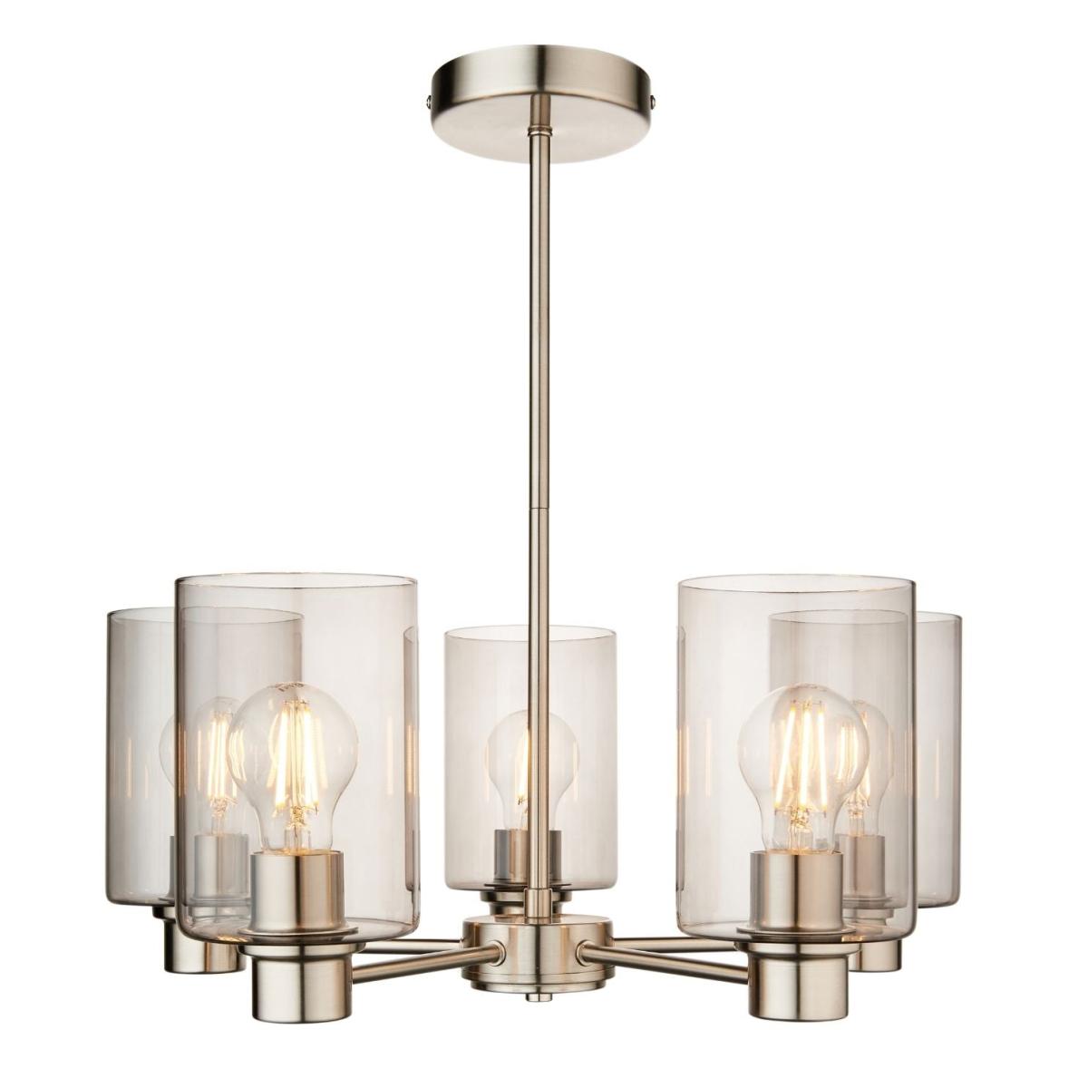 Kingsholm 5 Light Satin Nickel Semi Flush Ceiling Light – image 8