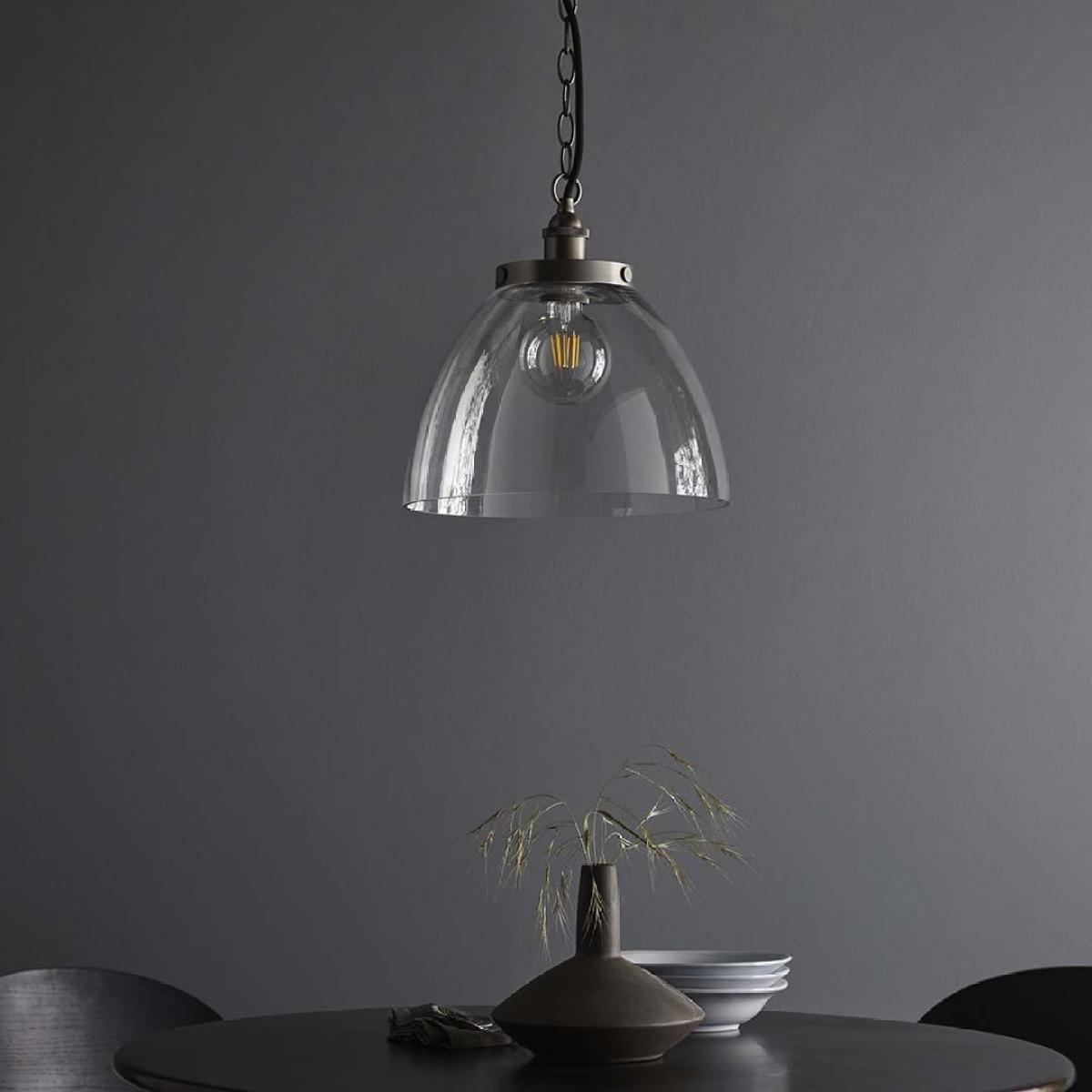 Hansen Brushed Silver Grand Pendant Ceiling Light – image 2