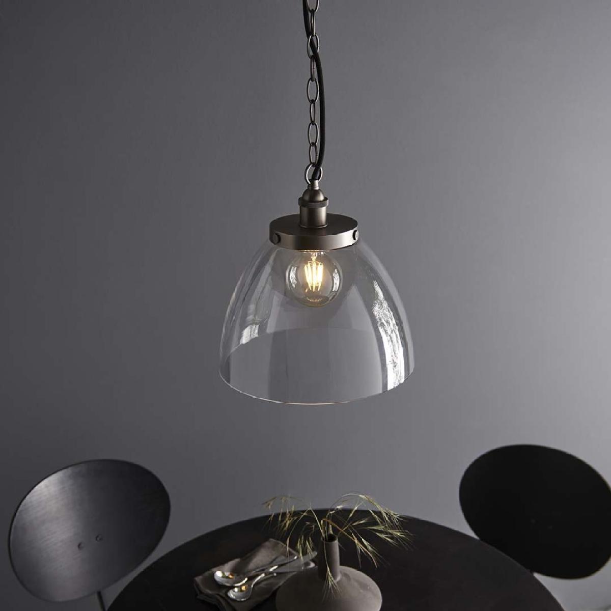 Hansen Brushed Silver Grand Pendant Ceiling Light – image 3