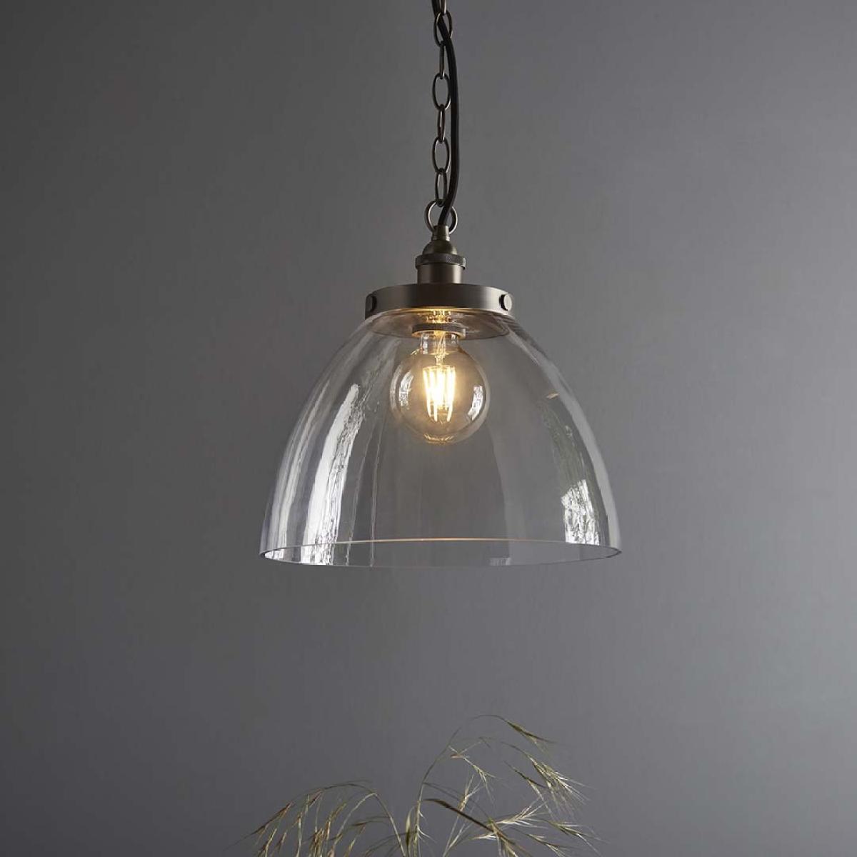 Hansen Brushed Silver Grand Pendant Ceiling Light – image 4