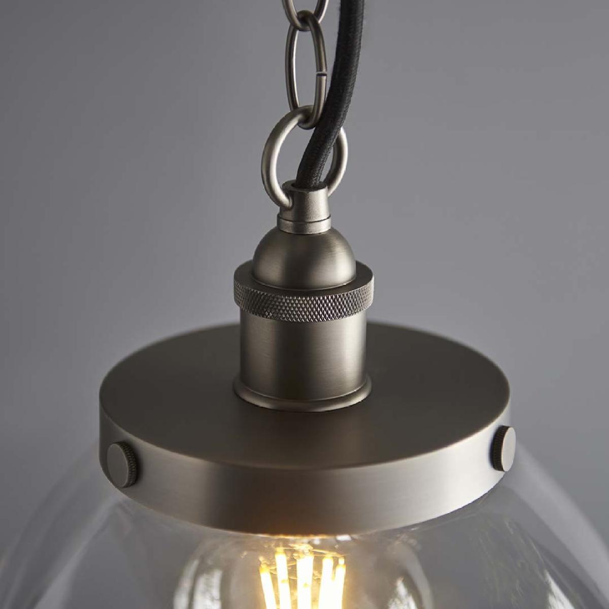 Hansen Brushed Silver Grand Pendant Ceiling Light – image 6