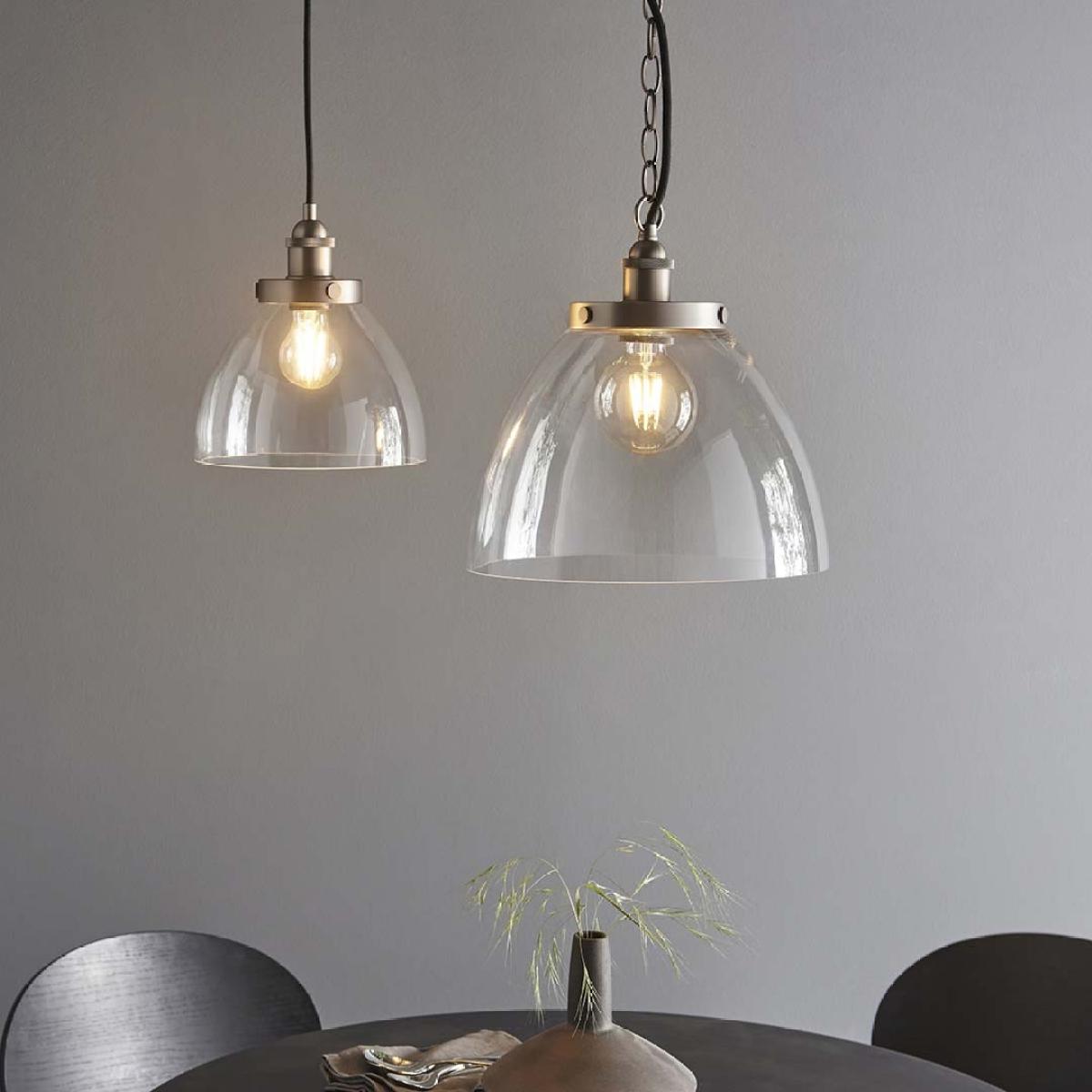Hansen Brushed Silver Grand Pendant Ceiling Light – image 8