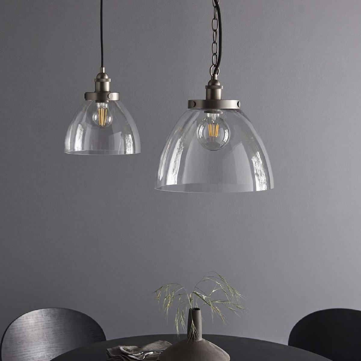 Hansen Brushed Silver Grand Pendant Ceiling Light – image 9